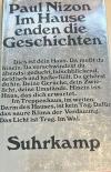 Nizon, Im Hause enden die Geschichten.